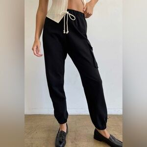 DONNI. black cargo jogger